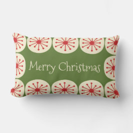 アトミック・クリスマスレトロミッドセンチュリー・メリークリスマス ランバークッション