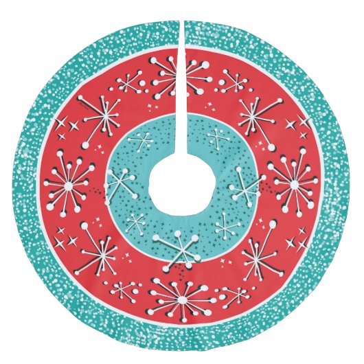 アトミック・スプートニクモダンミッドセンチュリー ブラッシュドポリエステルツリースカート (正面)