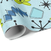 アトミック・ブルースとグリーン・オン・ブルー・スケール ラッピングペーパー (ロールコーナー)