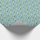 アトミック・ブルースとグリーン・スモールスケール ラッピングペーパー (角)