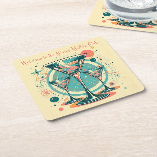 アトミック・マルティニ・クラブ・トリプルへようこそ遊 スクエアペーパーコースター (アングル)