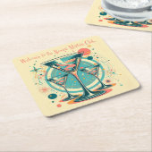 アトミック・マルティニ・クラブ・トリプルへようこそ遊 スクエアペーパーコースター (アングル)