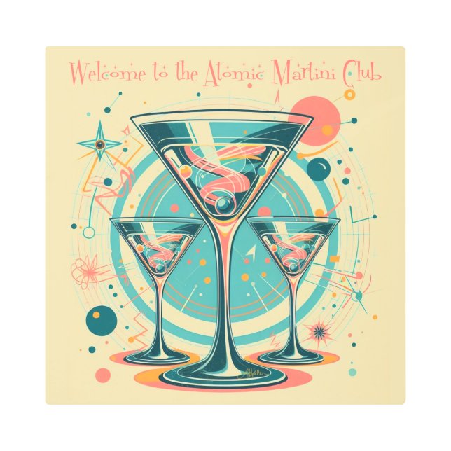 アトミック・マルティニ・クラブ・トリプルへようこそ遊 メタルプリント (正面)