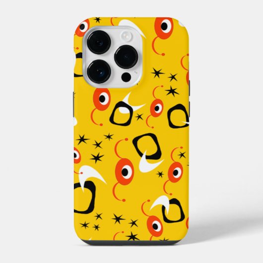 アトミック レトロ クモ iPhoneケース (裏面)