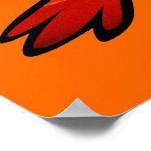 アトミック・鳩キノコ雲のプリントポスター署名 ポスター (角)