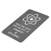 アトミックChalkboard日付磁石を保存，アイボリー マグネット (左側)