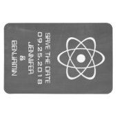 アトミックChalkboard日付磁石を保存，アイボリー マグネット (横)