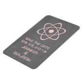 アトミックChalkboard日付磁石、ピンクを保存 マグネット (左側)