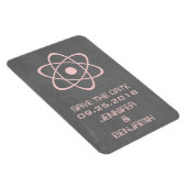 アトミックChalkboard日付磁石、ピンクを保存 マグネット (右側)