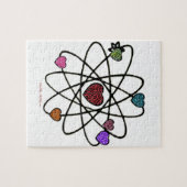 アトミックValentine Leopardプリントハート ジグソーパズル (横)