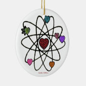 アトミックValentine Leopardプリントハート セラミックオーナメント (右)