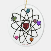 アトミックValentine Leopardプリントハート セラミックオーナメント (左)