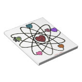 アトミックValentine Leopardプリントハート ノートパッド (アングル)