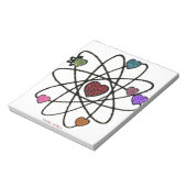 アトミックValentine Leopardプリントハート ノートパッド (回転)