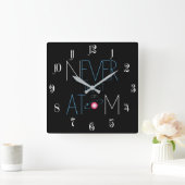 アトムを信頼しない スクエア壁時計 (ホーム)