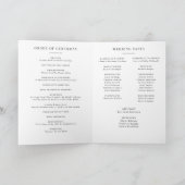 アトモスフェア折りたたみ式結婚式プログラム カード (内部)