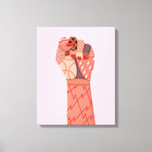 アトモダンルウォメンズデモ キャンバスプリント (正面)