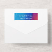 アトモダンルウォーター結婚カラー オールインワン招待状 (裏面)