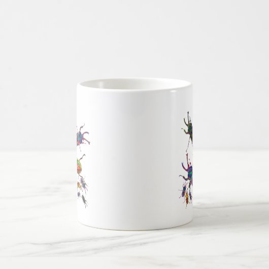 アトユニークリギフト用品のレインボーカブトムシ コーヒーマグカップ (中央)