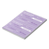 アトラクションの法則かわいいパステルパープルチェック空白のズ ノートパッド (回転)