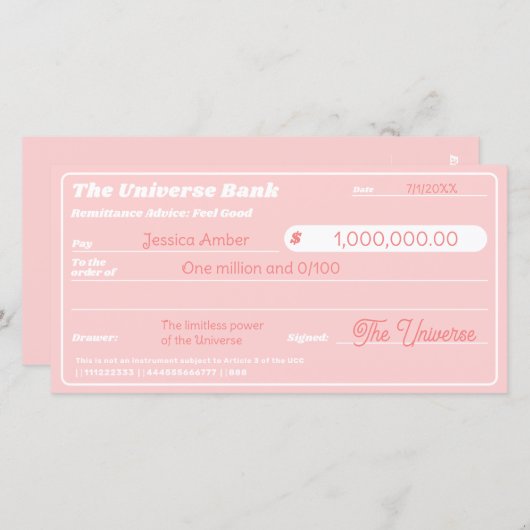 アトラクションの法則かわいいピンクの症状チェック (正面/裏面)