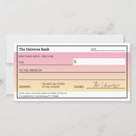 アトラクションの法則かわいいピンクチェックフラットカード