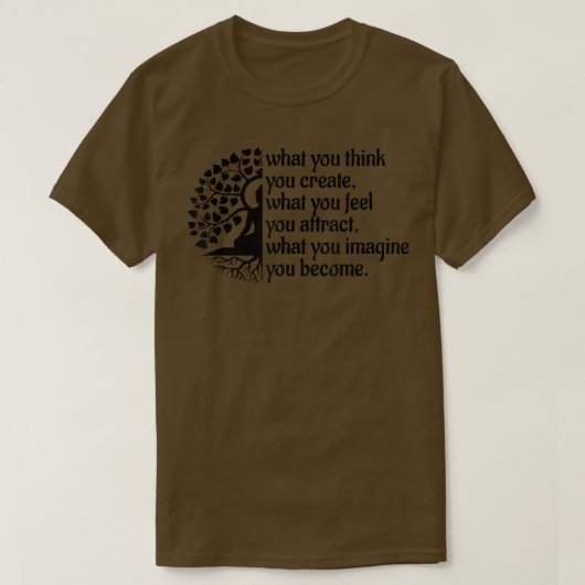 アトラクションの法則スピリチュアル仏瞑想少女 Tシャツ (デザイン正面)