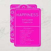 アトラクションの法則ハピネス情動スケールカード 招待状 (正面/裏面)