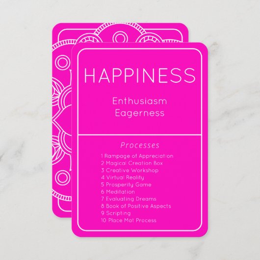 アトラクションの法則ハピネス情動スケールカード 招待状 (正面/裏面)