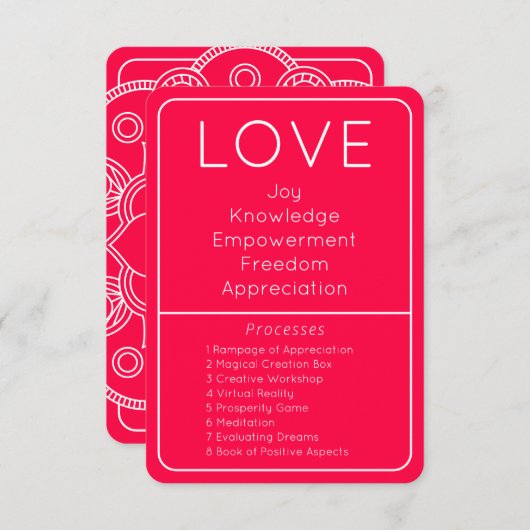 アトラクションの法則ラブエモーショナル・ガイダンス・スケール 招待状 (正面/裏面)