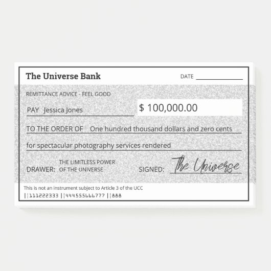 アトラクションシルバーグリッターチガーリーェッ空白のク ポストイット (正面)