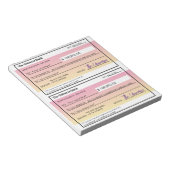 アトラクション法ピンク文字テンプレート空白の検査 ノートパッド (アングル)