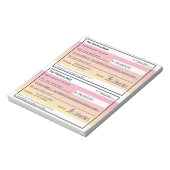 アトラクション法ピンク文字テンプレート空白の検査 ノートパッド (回転)