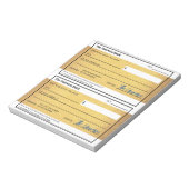 アトラクション空白のマネーチェック金ゴールド ノートパッド (回転)