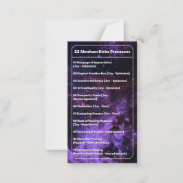 アトラクション22プロセスの法則リスト銀河系ポケット ノートカード