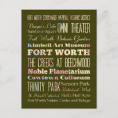 アトラクション&フォートワースの有名な場所,テキサス州. ポストカード (正面)