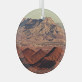 アトラスマウンテンランドスケープモロッコ風景 ガラスオーナメント (正面右)