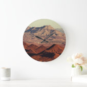 アトラスマウンテンランドスケープモロッコ風景 ラージ壁時計 (ホーム)