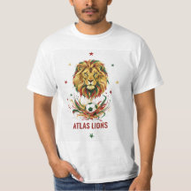 アトラスライオンTシャツ - モロッコのサッカーへの誇り