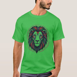 アトラスライオンTシャツ | モロッコのライオンの顔のシャツ | Tシャツ
