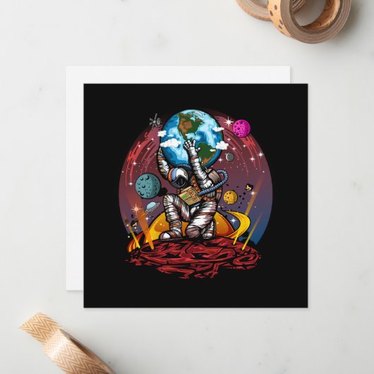 アトラス宇宙マン ノートカード (正面/裏面インサイチュ)