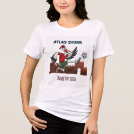アトラス・コウノトリ モロッコ サッカー 2026 スポーツマスコット トライブレンドTシャツ