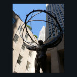 アトラス ポスター<br><div class="desc">ロックフェラーセンターのリー・ローリーによるアトラス像</div>