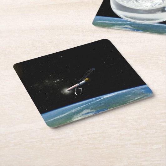 アトラスV541軌道上のロケットを打ち上げる。 スクエアペーパーコースター (アングル)