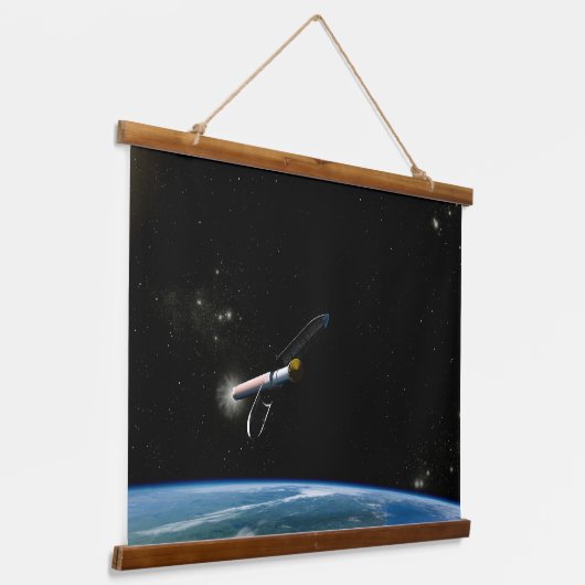 アトラスV541軌道上のロケットを打ち上げる。 吊り下げ型タペストリー (傾斜あり)