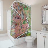 アトランタおもしろいの地図 シャワーカーテン (インサイチュ)