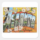 アトランタからの挨拶 スクエアシール (正面)