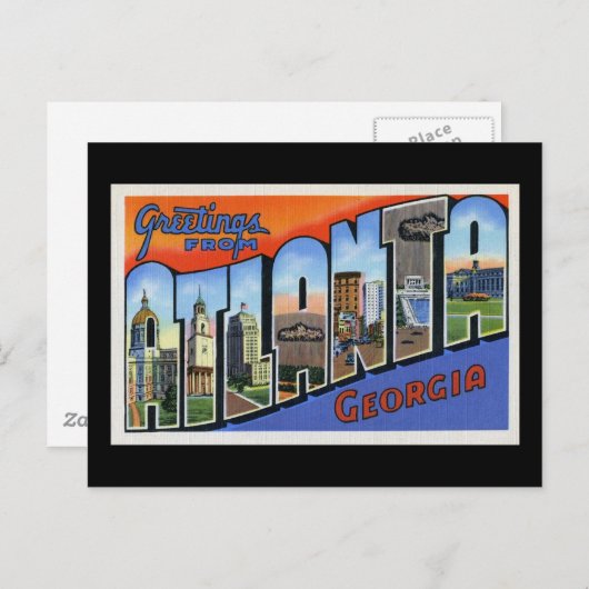 アトランタからの挨拶 ポストカード (正面/裏面)