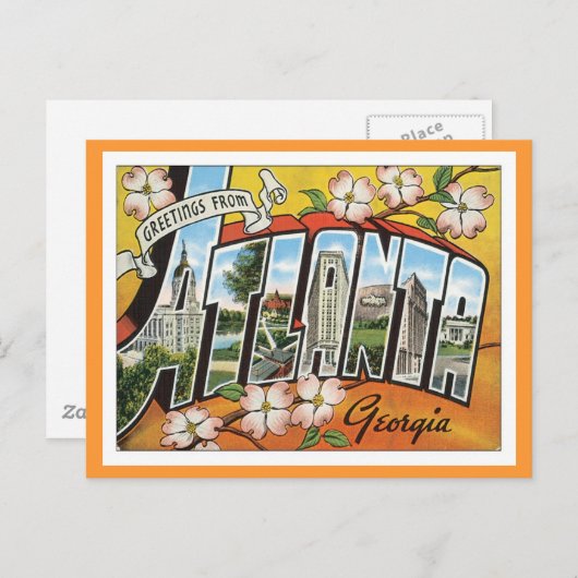 アトランタからの挨拶 ポストカード (正面/裏面)