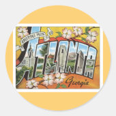 アトランタからの挨拶 ラウンドシール (正面)